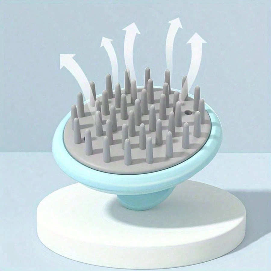 1pc Soft Silicone Hair Scalp Massager, Wet & Dry Shampoo Brush For Deep Cleaning & Exfoliating, Handheld Head Scrubber Shower Essential For Men & Women