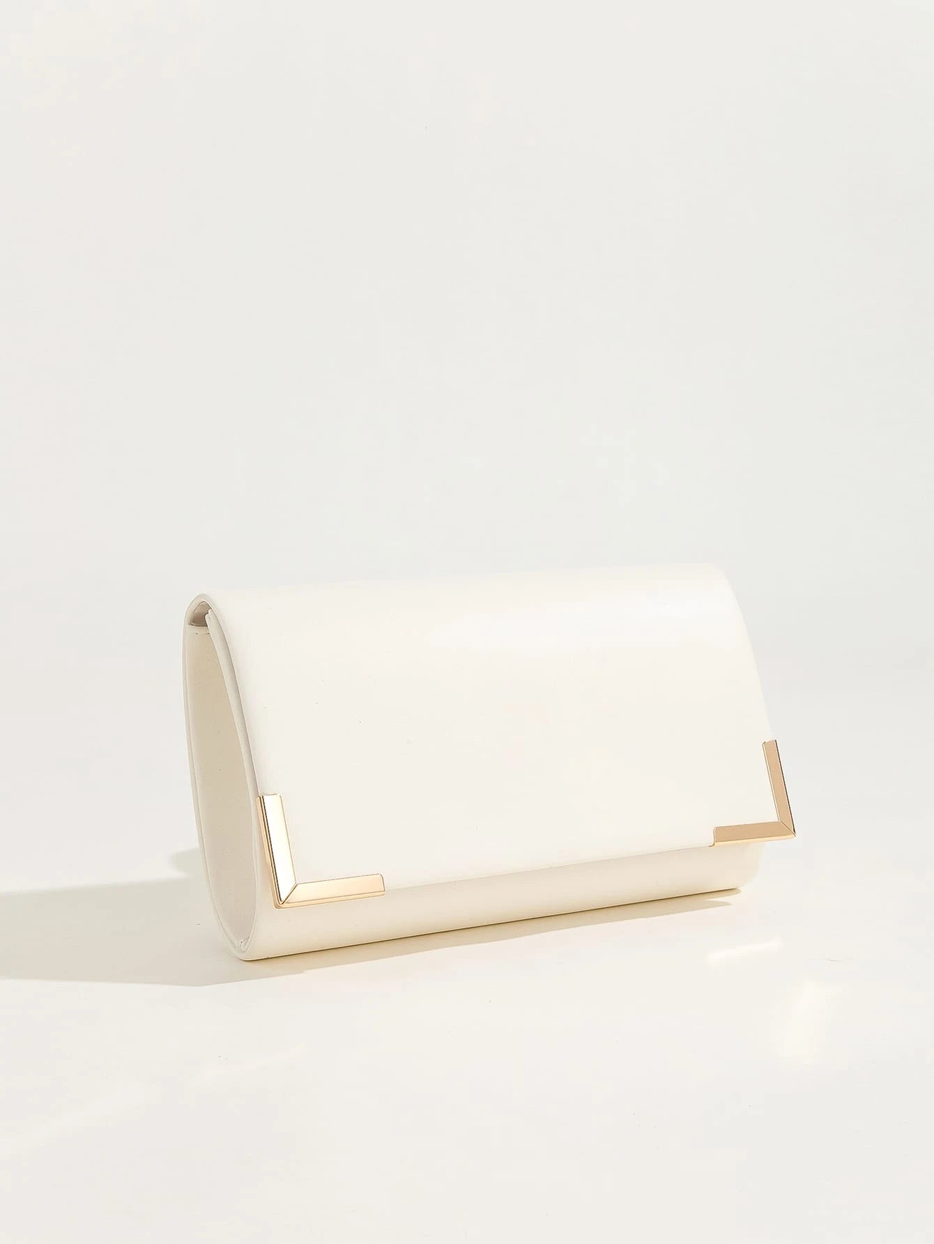 1pc Solid Color Pu Magnetic Closure Chain Clutch Bag For Daily Use, Date And Party, Best Choice Elegant Bag For Bridal Shower, Wedding, Wedding Items, White Bag