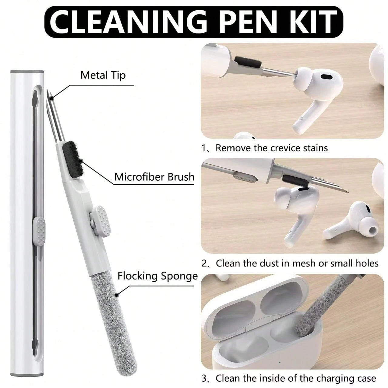 1pc Solid Color Silicone Protective Case With Carabiner Strap And Cleaning Brush
