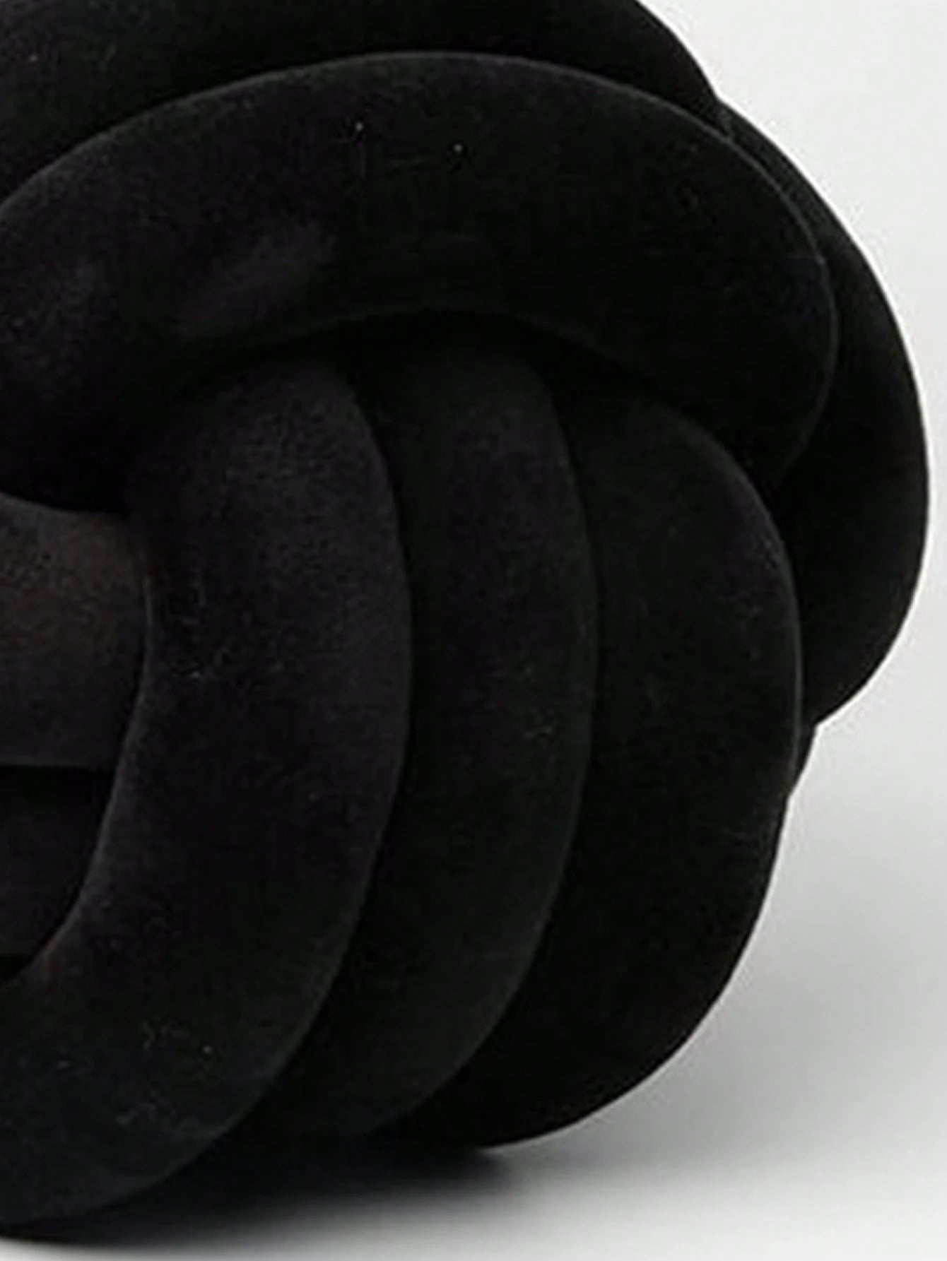 1pc Solid Color Versatile Handmade Twisted Ball, Decorative Pillow, Sofa/Coffee Table Decor, Bedroom Bedside Decorative Pillow, 3 Size Options, Black