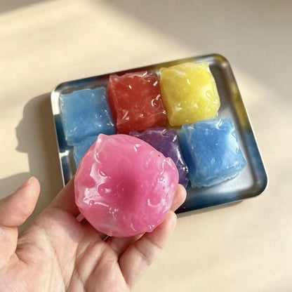 1pc-Squishy,Soft And Fluffy,Colorful Ice Cream Jelly Cheese Toy,Cheese Block Puzzle Toy,Shiny And Transparent Appearance,Portable Handheld Tabletop Game Accessory,Relaxation And Sleep Aid Tool, Birthd