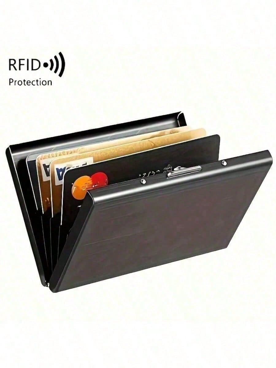 1pc Stainless Steel Card Holder, Ideal Gift For Dad, Men's High-End Stainless Steel Card Holder, Functional Anti-Magnetic Card Holder, Anti-Theft