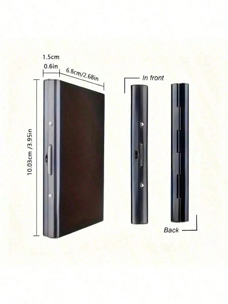 1pc Stainless Steel Card Holder, Ideal Gift For Dad, Men's High-End Stainless Steel Card Holder, Functional Anti-Magnetic Card Holder, Anti-Theft