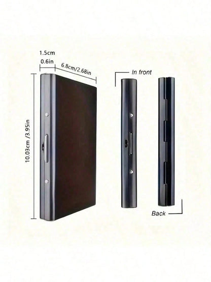 1pc Stainless Steel Card Holder, Ideal Gift For Dad, Men's High-End Stainless Steel Card Holder, Functional Anti-Magnetic Card Holder, Anti-Theft