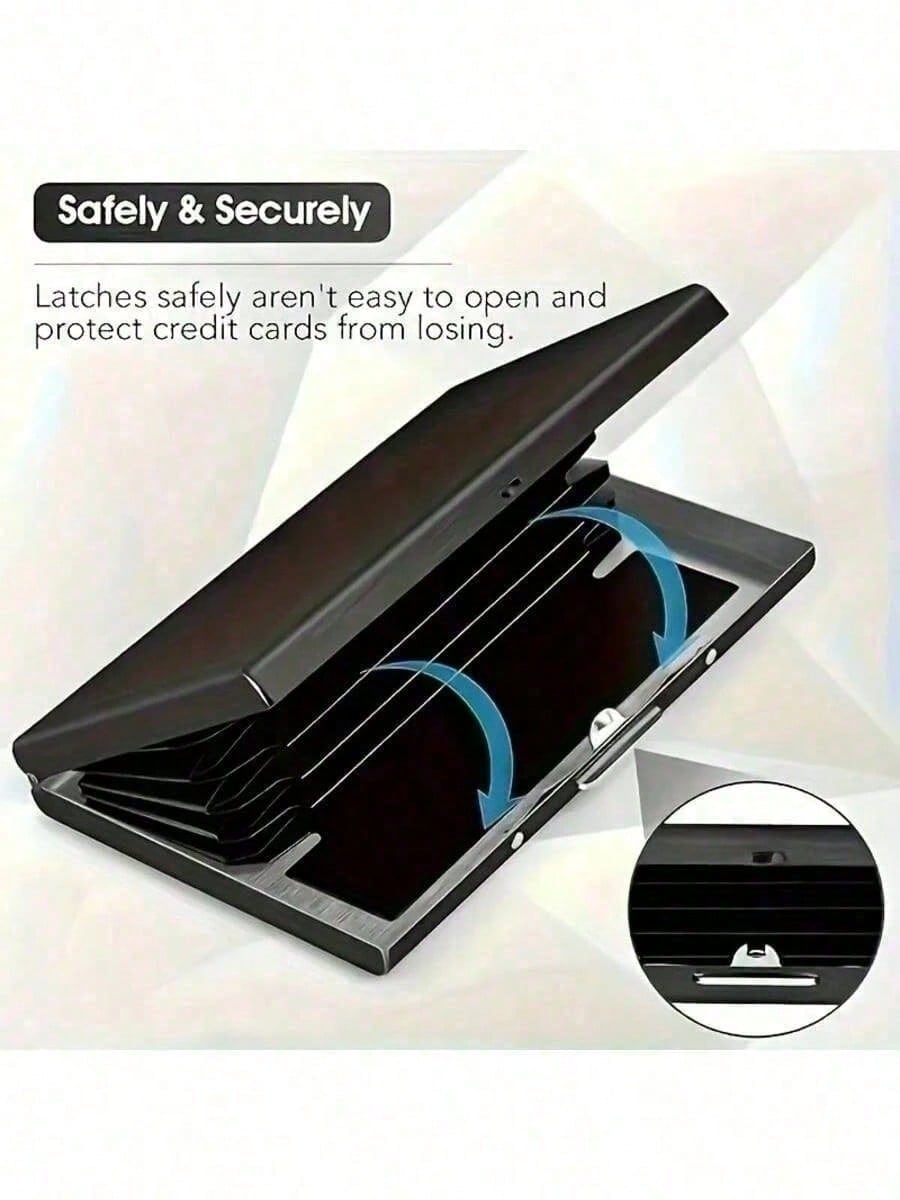 1pc Stainless Steel Card Holder, Ideal Gift For Dad, Men's High-End Stainless Steel Card Holder, Functional Anti-Magnetic Card Holder, Anti-Theft