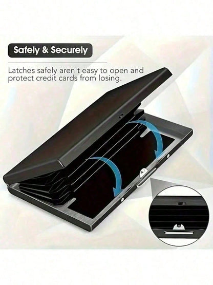 1pc Stainless Steel Card Holder, Ideal Gift For Dad, Men's High-End Stainless Steel Card Holder, Functional Anti-Magnetic Card Holder, Anti-Theft