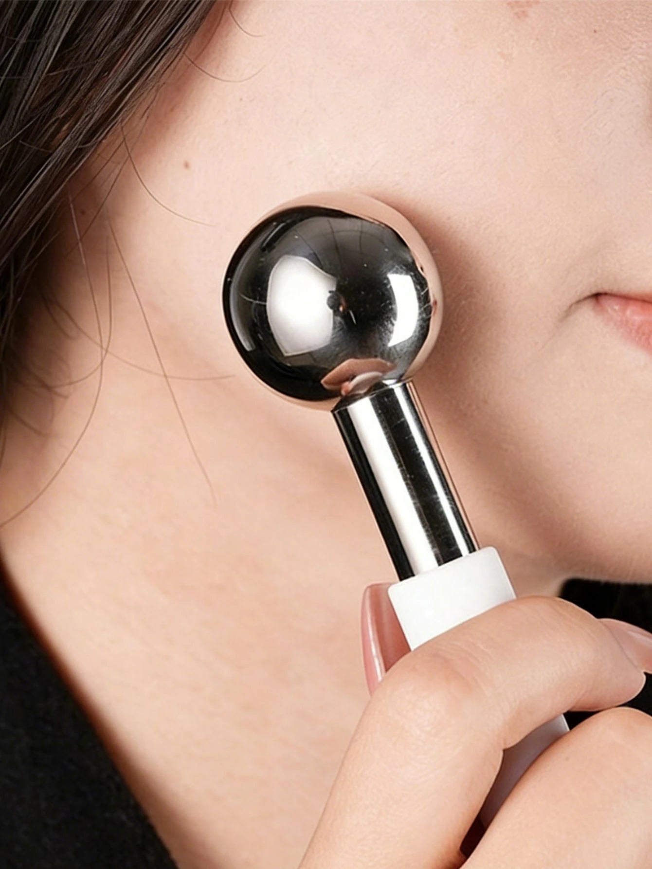 1pc Stainless Steel Facial Ice Ball, Face Roller, Face & Eye Massager, Facial Freezing Stick, Skincare Tool, Gift For Her, Beauty, Skincare, Spa, Self-Care, Skincare Tool, Facial Care, Beautician Supp