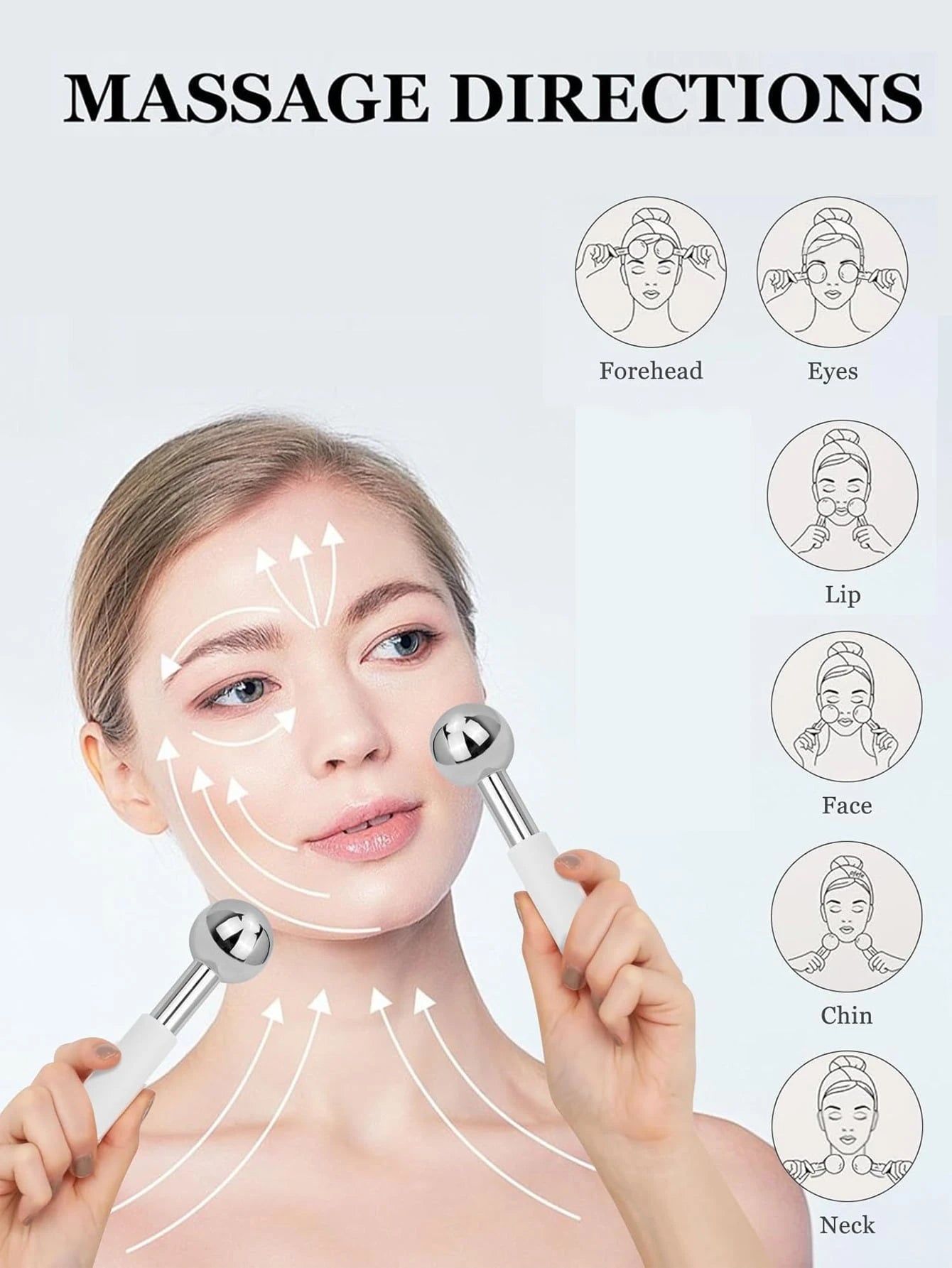 1pc Stainless Steel Facial Ice Ball, Face Roller, Face & Eye Massager, Facial Freezing Stick, Skincare Tool, Gift For Her, Beauty, Skincare, Spa, Self-Care, Skincare Tool, Facial Care, Beautician Supp