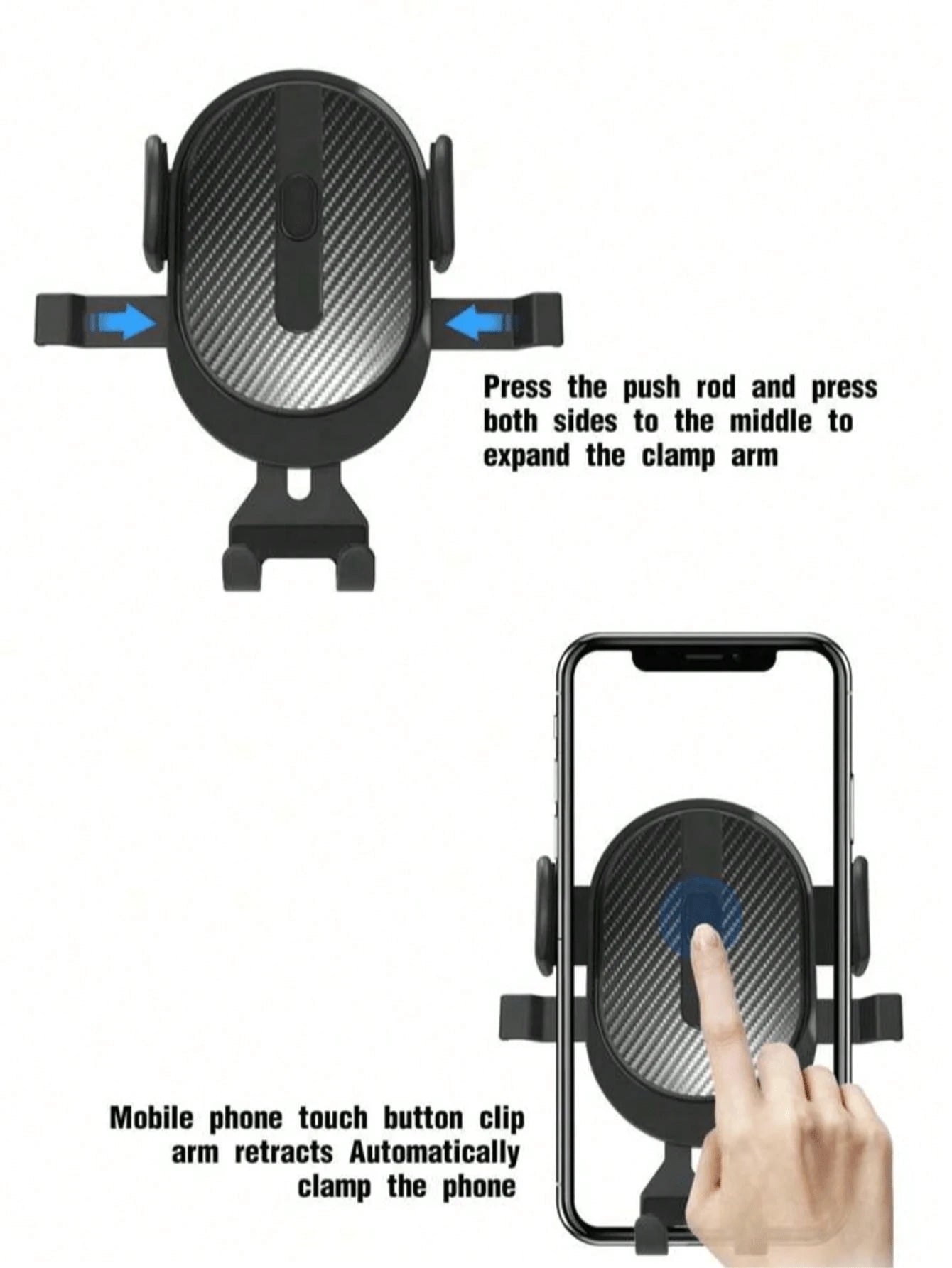 1pc Suction Cup Car Phone Holder, Compatible With Phones, Smartphones And Tablets, Can Be Installed On Dashboard And Windshield, With Telescopic Arm, One-Click Release, Easy Installation