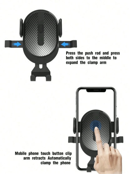 1pc Suction Cup Car Phone Holder, Compatible With Phones, Smartphones And Tablets, Can Be Installed On Dashboard And Windshield, With Telescopic Arm, One-Click Release, Easy Installation