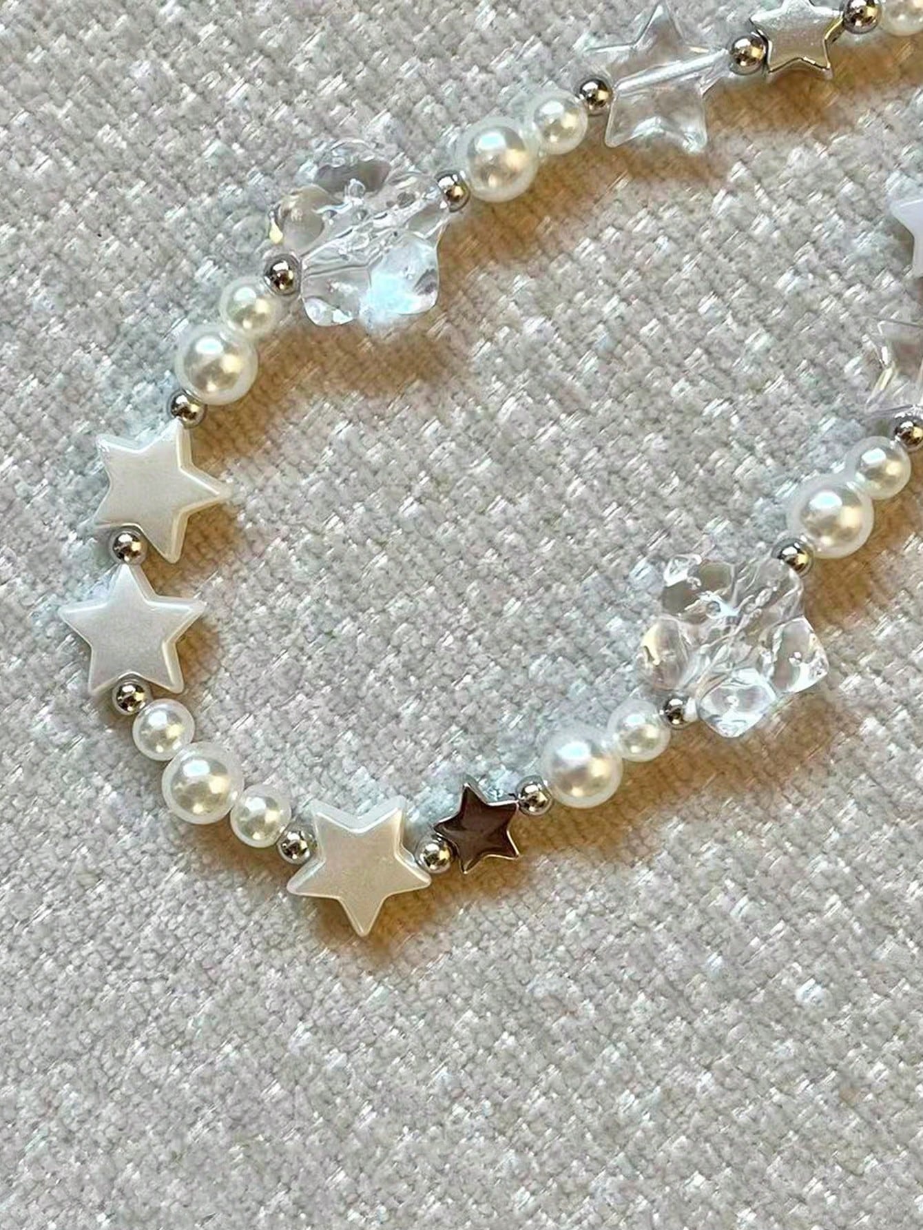 1pc Summer Sea Salt Star Beaded Phone Lanyard, Petite Fresh Phone Case Pendant, Anti-Lost Cord, Y2K Style