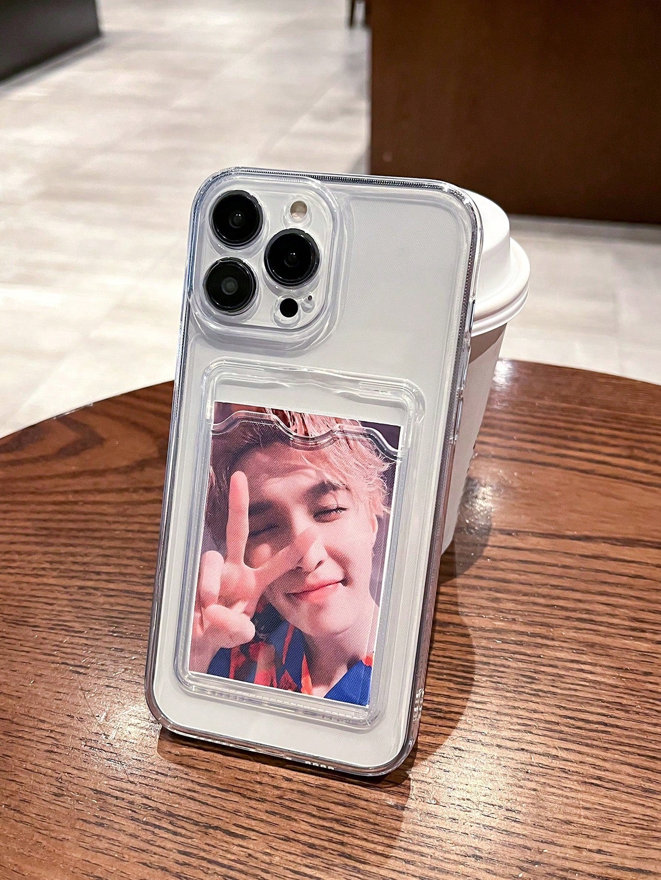 1pc Transparent TPU Card Holder Phone Case, Anti-Drop, Minimalist Design, Suitable For X XR XSMax 11 12 13 13Pro 13ProMax 14ProMax 14ProMax 15 15PRO 15PLUS 15PROMAX 16 16PRO 16PLUS 16PROMAX 17 17pro 1