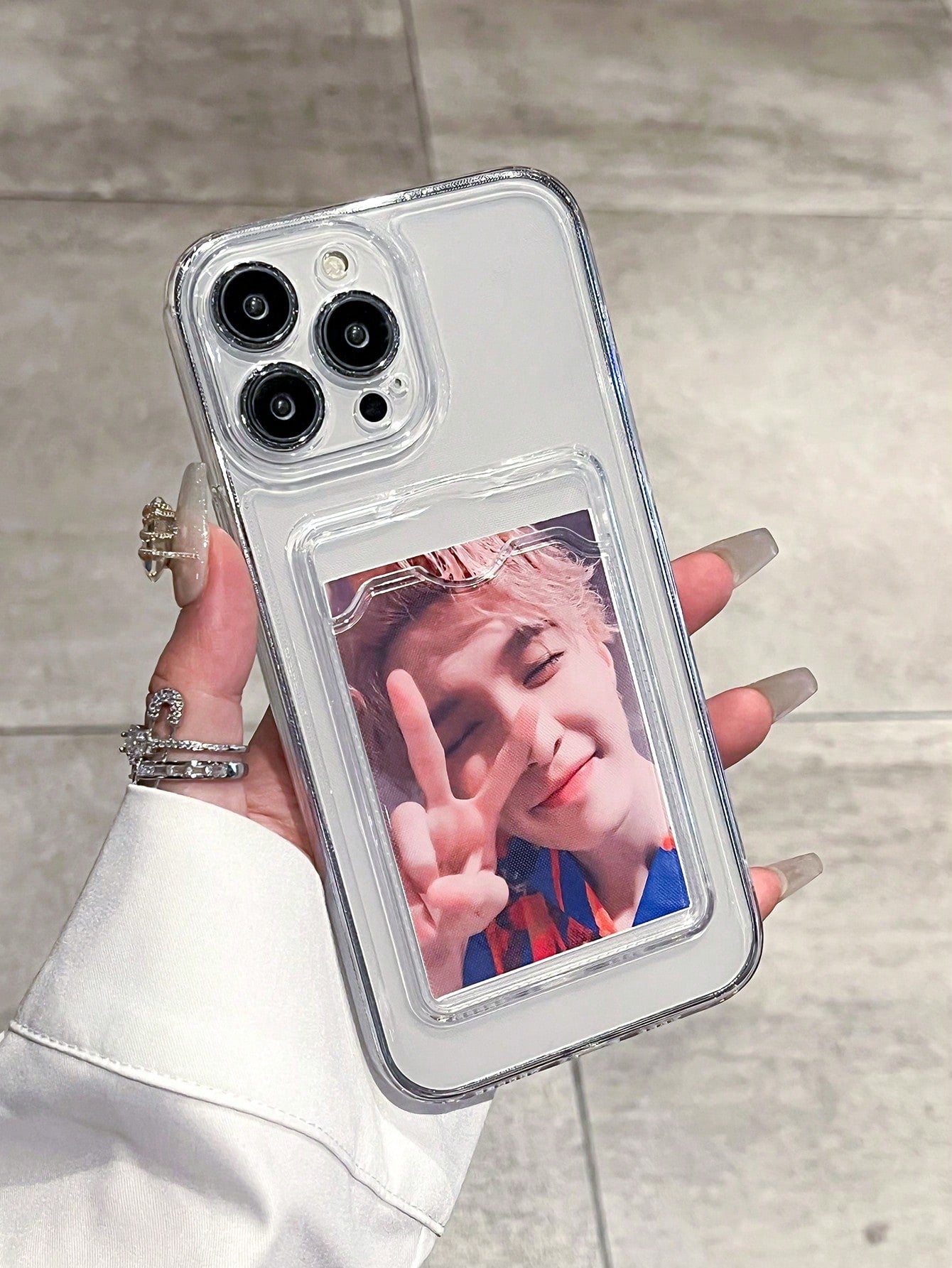 1pc Transparent TPU Card Holder Phone Case, Anti-Drop, Minimalist Design, Suitable For X XR XSMax 11 12 13 13Pro 13ProMax 14ProMax 14ProMax 15 15PRO 15PLUS 15PROMAX 16 16PRO 16PLUS 16PROMAX 17 17pro 1