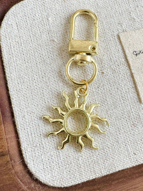 1pc Unisex Minimalist Sun Shaped Keychain Indie Style Student/Couple Gift Backpack Accessory Keychain Accessories Gold Keychain