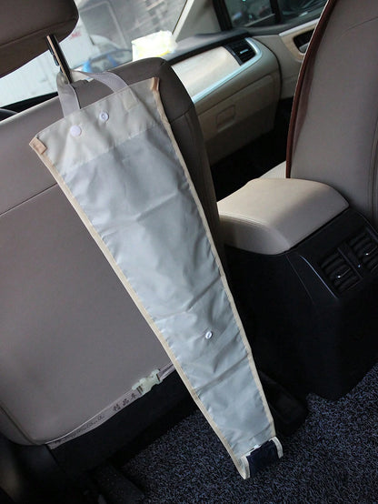 1pc Universal Car Seat Back Umbrella Holder- Waterproof Nylon Storage Bag, Hanging Design, Holds Up To 3 Umbrellas, Foldable, Easy Installation, Convenient For Rainy Days And Commuting, Car Umbrella