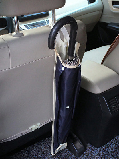 1pc Universal Car Seat Back Umbrella Holder- Waterproof Nylon Storage Bag, Hanging Design, Holds Up To 3 Umbrellas, Foldable, Easy Installation, Convenient For Rainy Days And Commuting, Car Umbrella