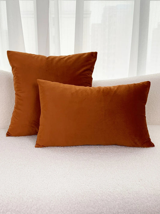 1pc Velvet Pillowcase Or Lumbar Pillowcase, Suitable For Bedroom, Living Room Sofa