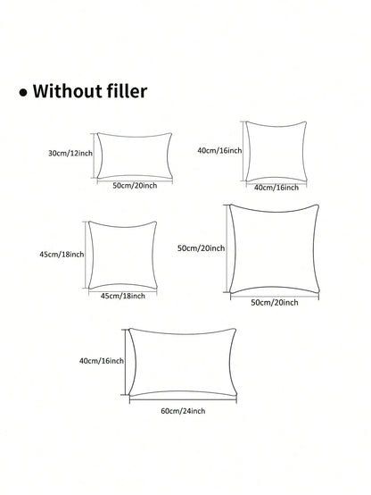1pc Velvet Pillowcase Or Lumbar Pillowcase, Suitable For Bedroom, Living Room Sofa