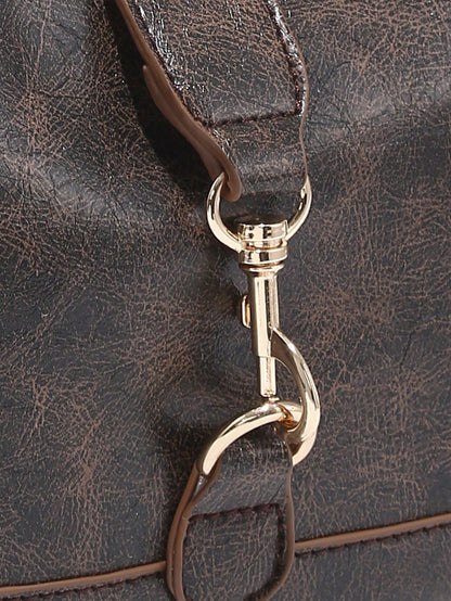 1pc Vintage Minimalist Crescent Shaped Adjustable Strap Handbag, Suitable For Dates, Outings, Parties, Retro Style Purse, Small Bag