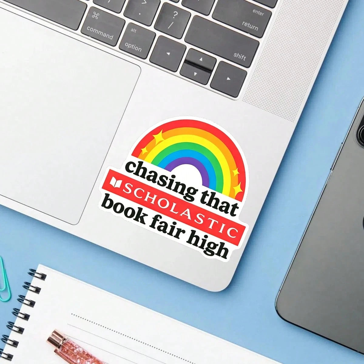 1PC Vintage School Book Fair Sticker, Retro 90s Kids Nostalgia Vinyl Decal For Laptop Water Bottle Notebook E-Reader, Waterproof Book Lover Decal Sticker, Aesthetic Stationery Scrapbook Accessories Gi