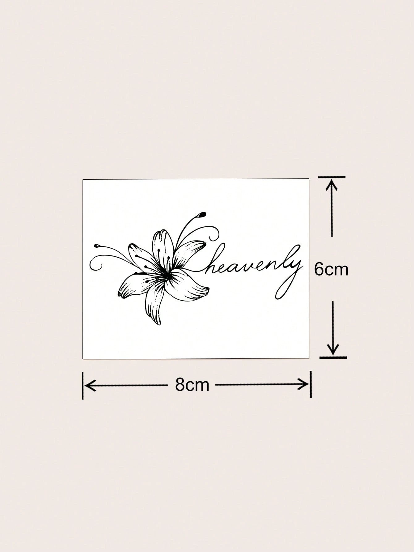 1pc Waterproof & Smudge-Proof Temporary Tattoo Sticker, PVC Faux Lily Flower Tattoo Decal, Suitable For Daily Use By Men & Women
