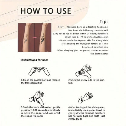 1pc Waterproof & Smudge-Proof Temporary Tattoo Sticker, PVC Faux Lily Flower Tattoo Decal, Suitable For Daily Use By Men & Women