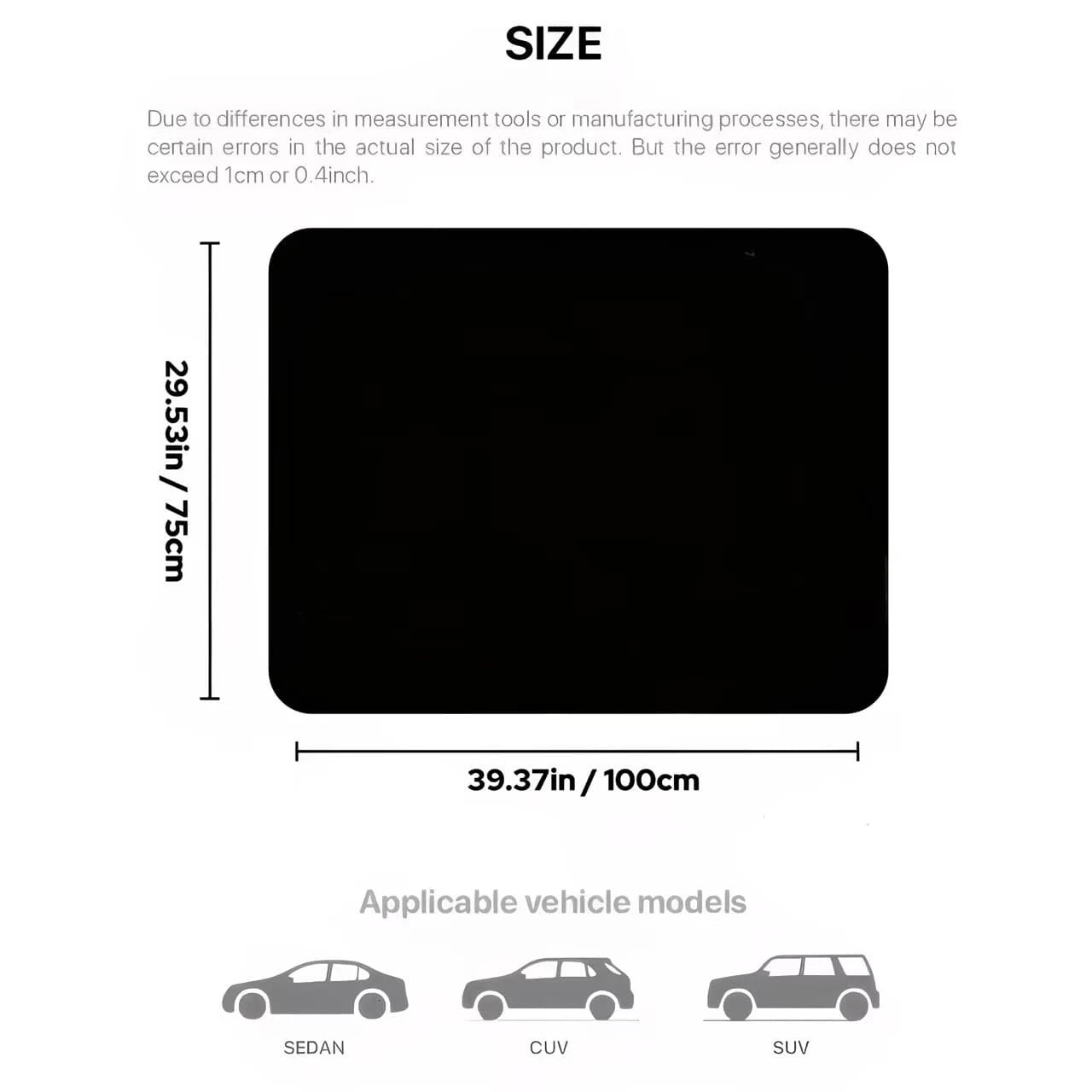 1pc, Waterproof Trunk Mat, Car Cargo Liner, Universal Fit For Suvs And Sedans, Floral Pattern With Multicolor Roses And Leaves On Dark Background, Heavy Duty Non-Slip Rubber Backing, Suitable For All