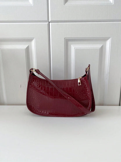 1pc Women Plain Simple Minimalist Shoulder Bag For Daily Use
