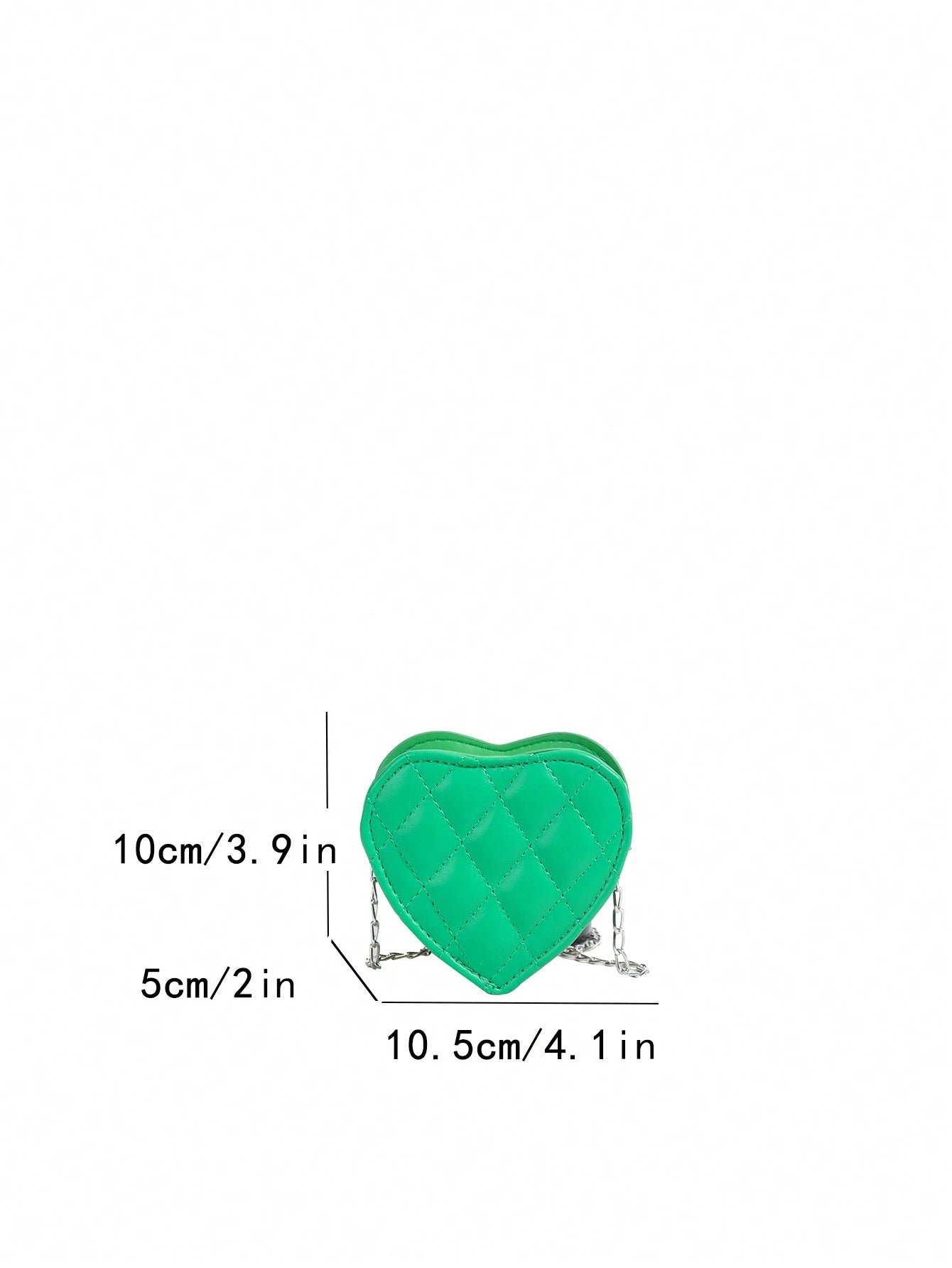 1pc Zipper Closure New Fashionable Embroidered Chain Heart-Shaped Shoulder Bag, Unique Rhombus Crossbody Bag For Girls