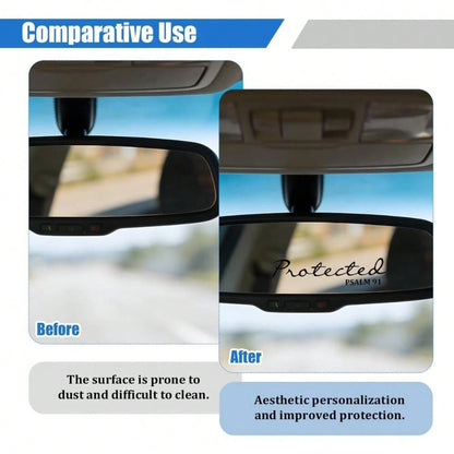 1Pcs/2pcs Psalm 91 Christian Car Decals – Bible Verse Jesus Vinyl Stickers For Rearview Mirror, Water Bottle & Window, Waterproof