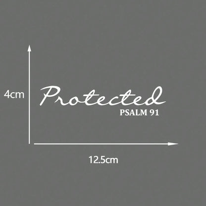 1Pcs/2pcs Psalm 91 Christian Car Decals – Bible Verse Jesus Vinyl Stickers For Rearview Mirror, Water Bottle & Window, Waterproof