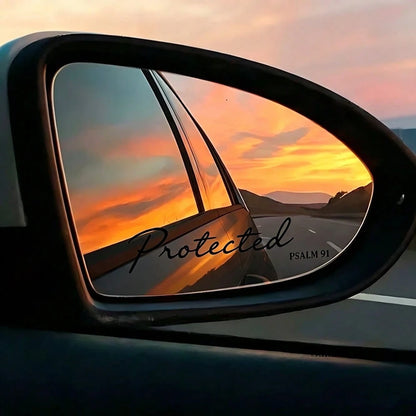 1Pcs/2pcs Psalm 91 Christian Car Decals – Bible Verse Jesus Vinyl Stickers For Rearview Mirror, Water Bottle & Window, Waterproof
