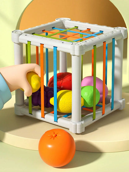 1set Rainbow Fruit Stacking Clutching Fine Motor Skills Toys, Random Color, For Toddler Boys Girls