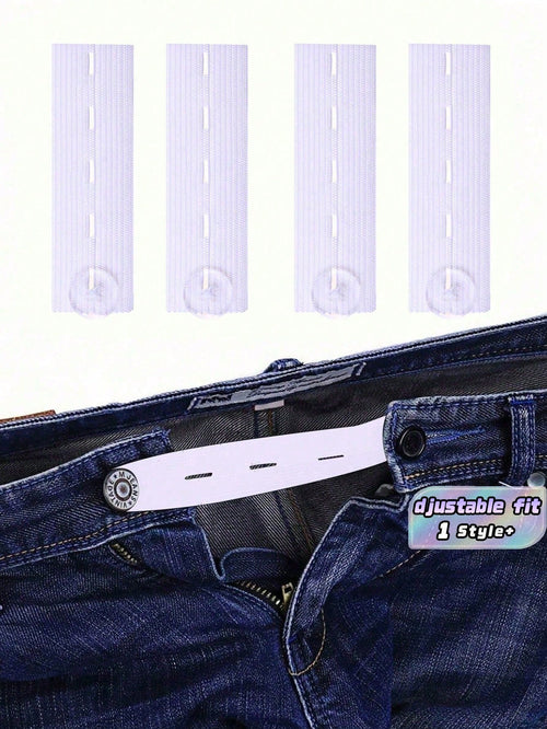 2/3/4/5pcs Elastic Waist Extender,Waistband Extender Buckle, Elastic Adjustable Pants Extension,Pants Button Extension Belt, Maternity Pants Stretch Button, Adjustable Button Extension Buckle, Suitabl