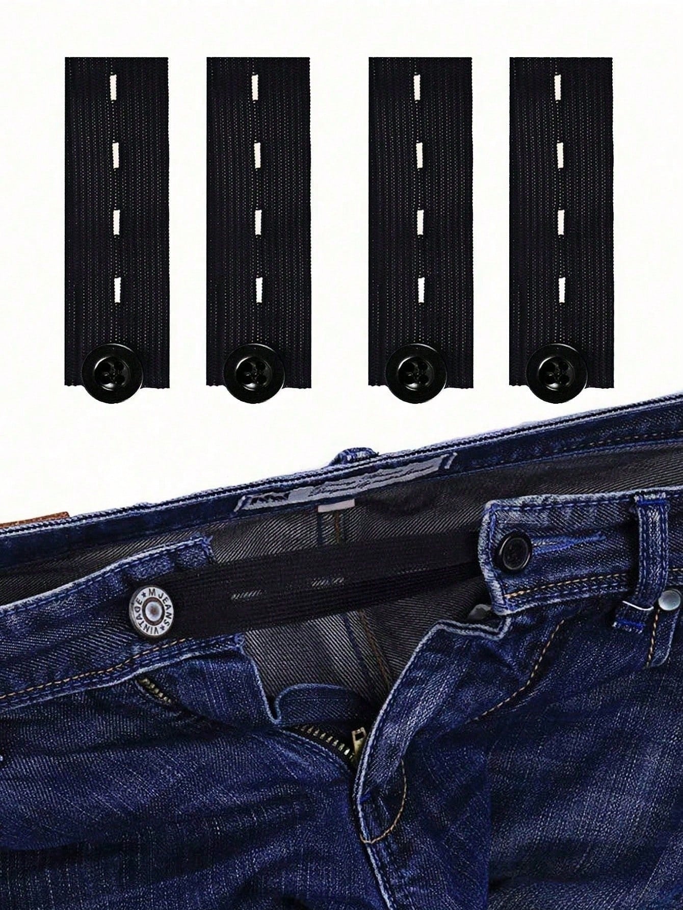 2/3/4/5pcs Elastic Waist Extender,Waistband Extender Buckle, Elastic Adjustable Pants Extension,Pants Button Extension Belt, Maternity Pants Stretch Button, Adjustable Button Extension Buckle, Suitabl