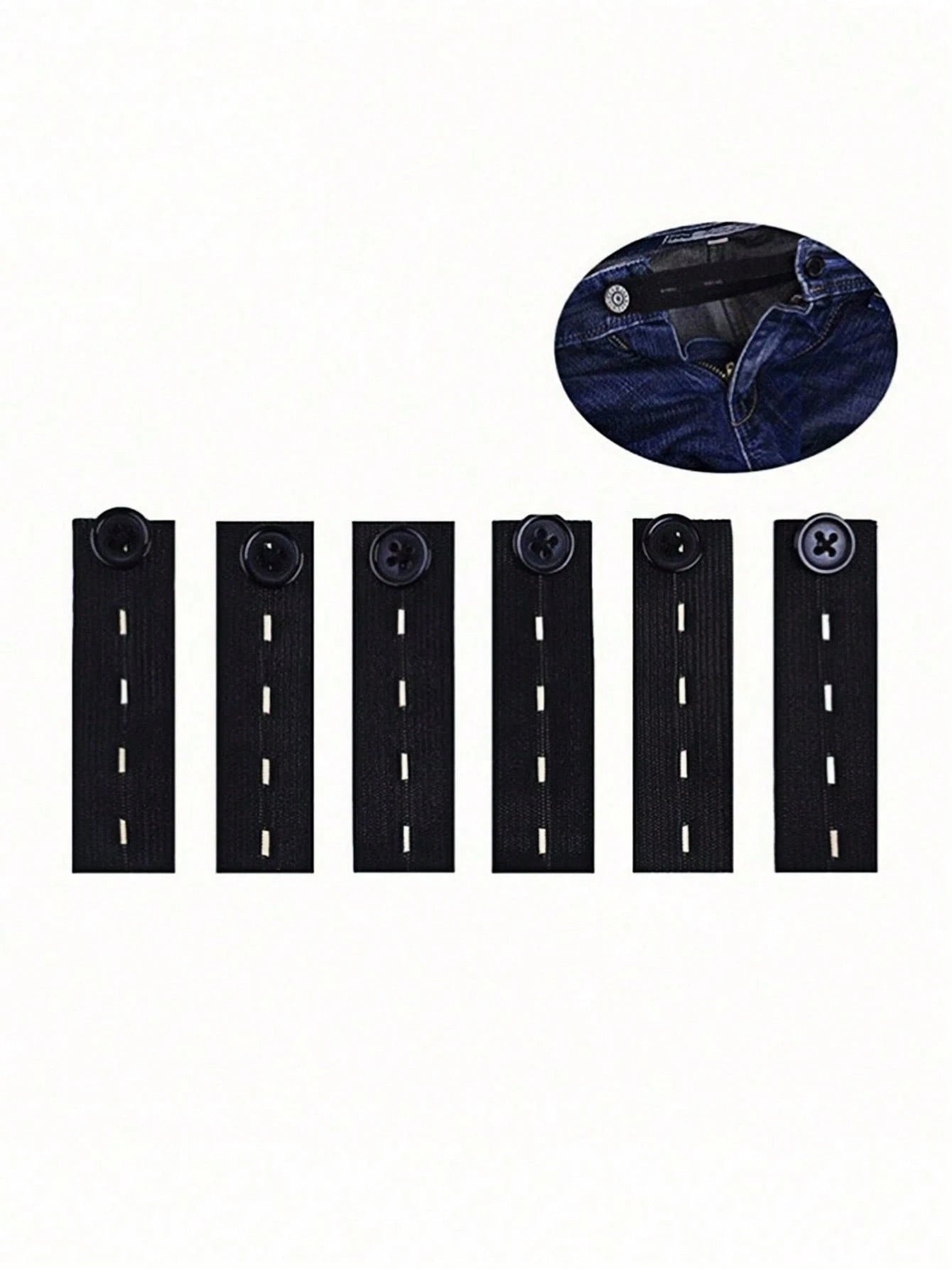 2/3/4/5pcs Elastic Waist Extender,Waistband Extender Buckle, Elastic Adjustable Pants Extension,Pants Button Extension Belt, Maternity Pants Stretch Button, Adjustable Button Extension Buckle, Suitabl