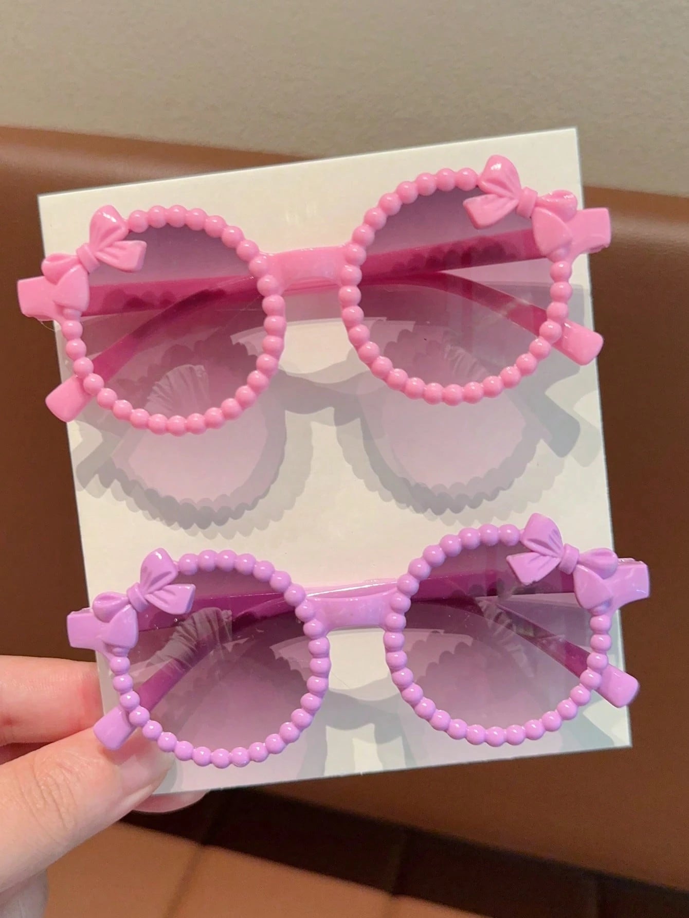 2/3/4Pcs 2026 Newest Girls Cute Pearl Bow Kids Children Bowknot Fashion Glasses Baby Eyewear,Card Only Show,Don't Shipping