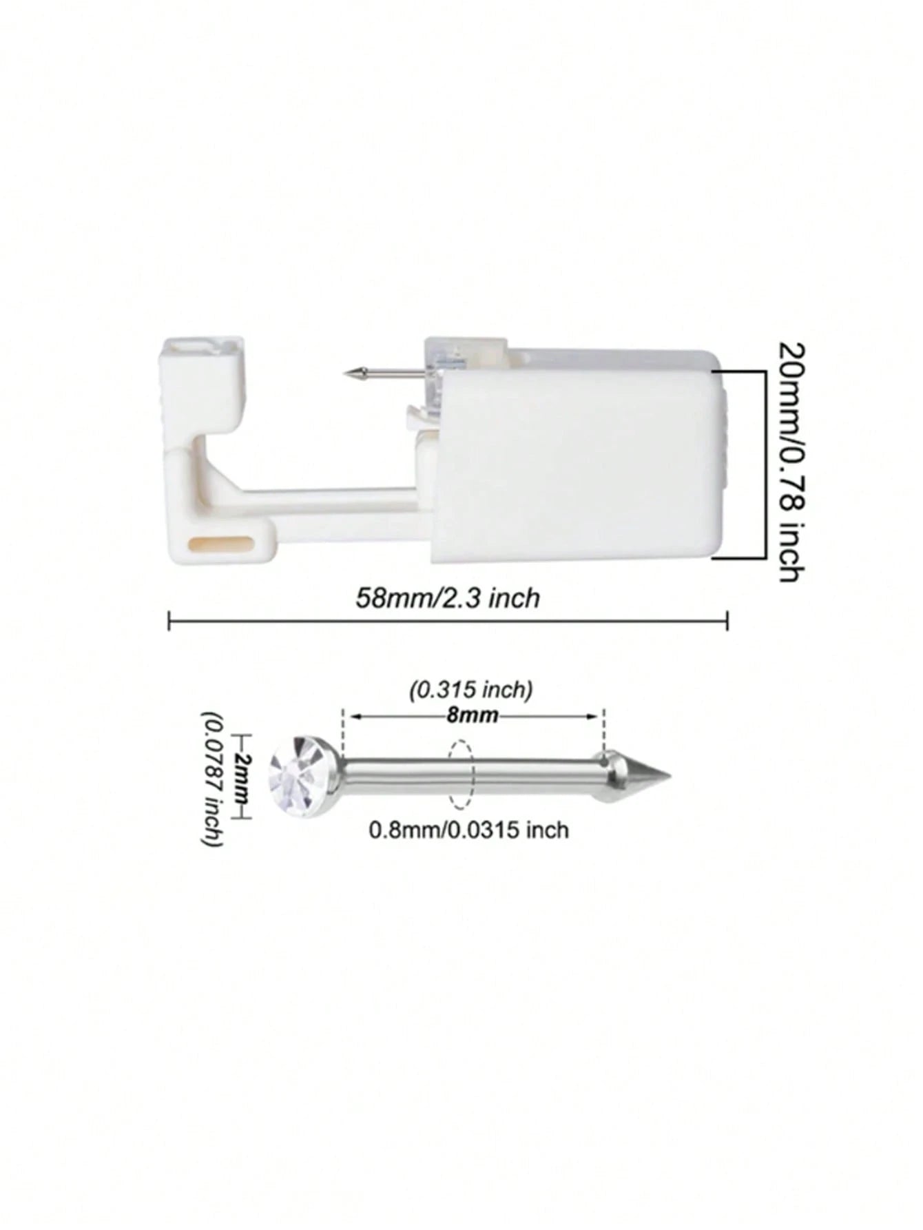 2/4/10 Pcs/Pack Disposable Sterile Nosepiercing Guns For Self-Nose Piercing, Built-In Surgical Stainless Steel Nose Stud