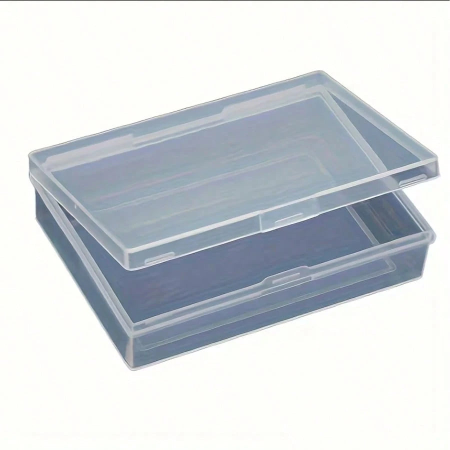 2/4/10pcs Plastic Rectangular Card Holder Box For Business Cards, Game Cards, Credit Cards, Playing Cards, Transparent Storage Box, Back To School