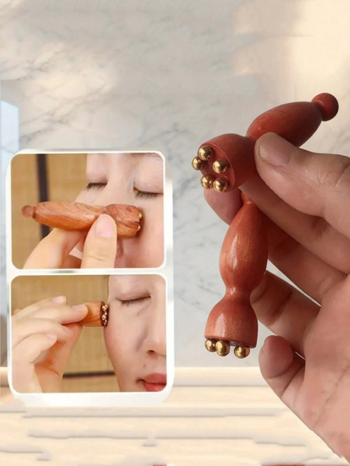 2/4/6pcs Facial Massage Tool- Facial Massage Lotus Seed Brass Eye Massage Stick, Acupressure Massage Stick Facial Care Tool