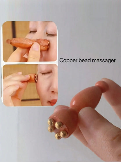 2/4/6pcs Facial Massage Tool- Facial Massage Lotus Seed Brass Eye Massage Stick, Acupressure Massage Stick Facial Care Tool