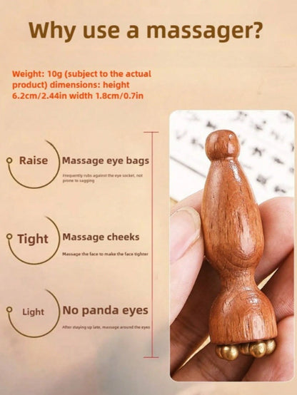 2/4/6pcs Facial Massage Tool- Facial Massage Lotus Seed Brass Eye Massage Stick, Acupressure Massage Stick Facial Care Tool