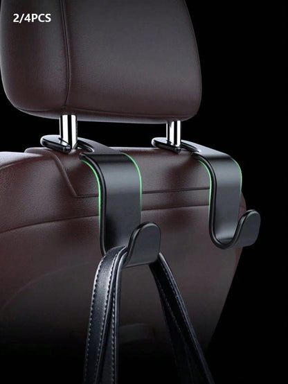 2/4PCS Large Head Hooks Car Seat Back Storage Hooks Car Storage Accessories