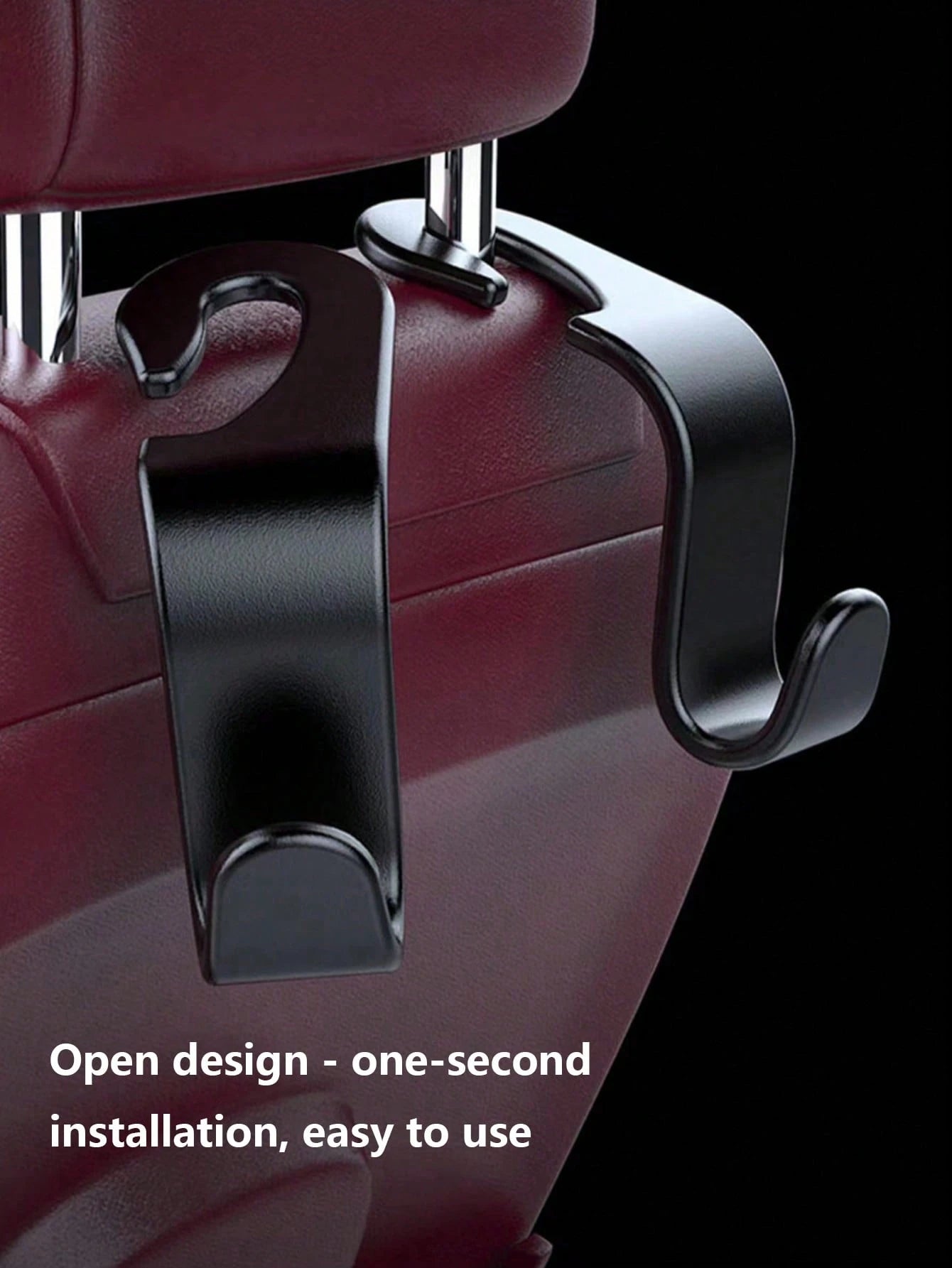 2/4PCS Large Head Hooks Car Seat Back Storage Hooks Car Storage Accessories