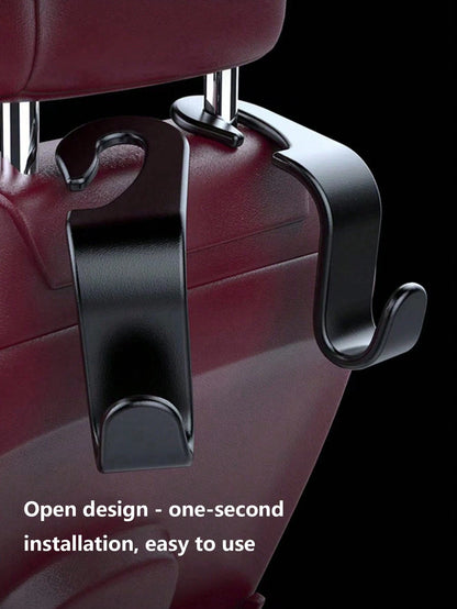 2/4PCS Large Head Hooks Car Seat Back Storage Hooks Car Storage Accessories