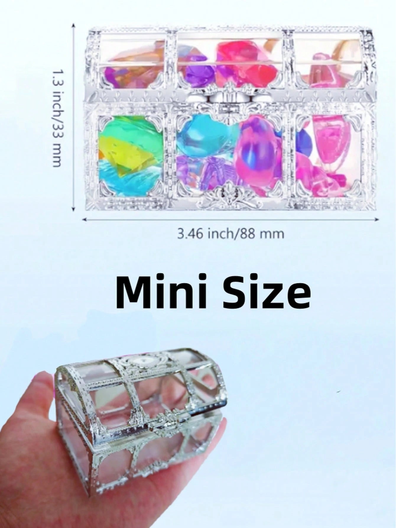 2/6/10pcs Diving Gemstone Pool Toys, Colorful Diamond Treasure Chest Swimming Gemstone Pirate Diving Toy Set, With Treasure Pirate Box, Birthday Pool Party Underwater Swimming Toys