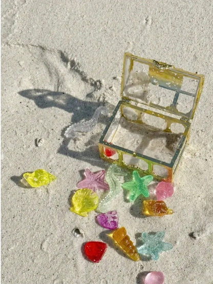 2/6/10pcs Diving Gemstone Pool Toys, Colorful Diamond Treasure Chest Swimming Gemstone Pirate Diving Toy Set, With Treasure Pirate Box, Birthday Pool Party Underwater Swimming Toys