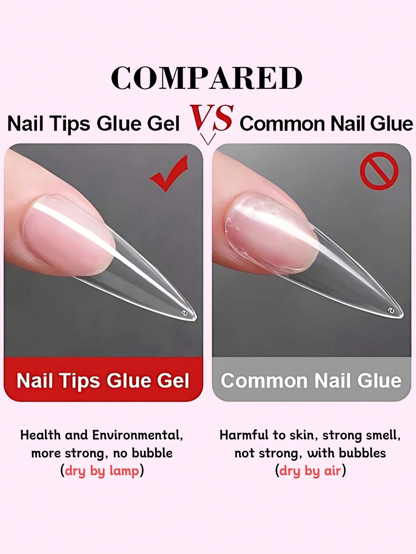 2 Bottles 7g Clear Fake Nail Glue Gel Nail Polish With Brush, Quick Dry Adhesive Rhinestone, Bonding Agent Decoration, Extension And Reinforcement Adhesive Soft Fake Nail Tips Bonding Agent Gel Nail A