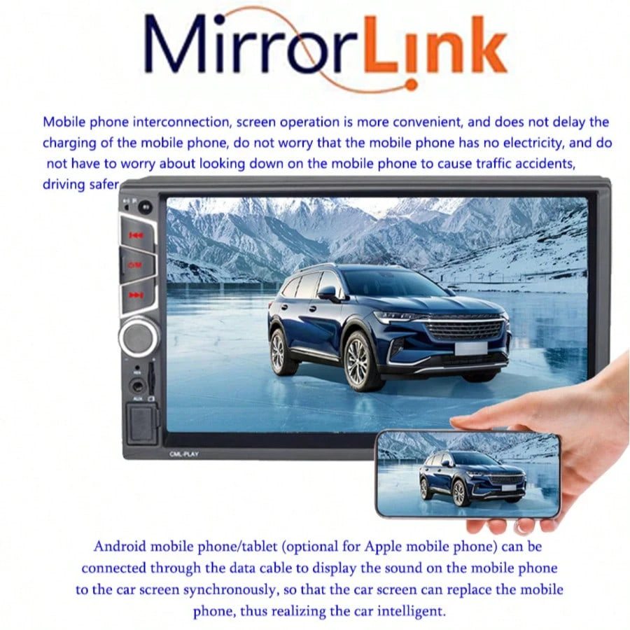 2 Din Car Radio 7" Autoradio Bluetooth Car Audio Stereo Touch Screen Rear View Camera DVR Optional 2din Mp5 Player Radio