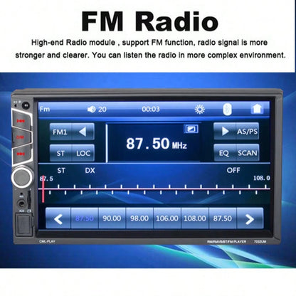 2 Din Car Radio 7" Autoradio Bluetooth Car Audio Stereo Touch Screen Rear View Camera DVR Optional 2din Mp5 Player Radio